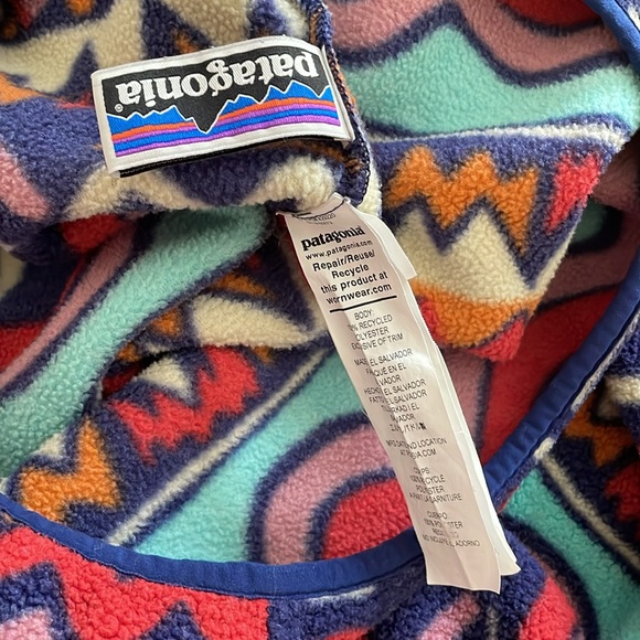 Patagonia Lofoten Geo Synchilla Snap-T Pullover, Size 12 - Picture 14 of 15